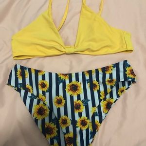 Yellow sunflower swimsuit
